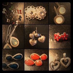 17 pairs of assorted earrings